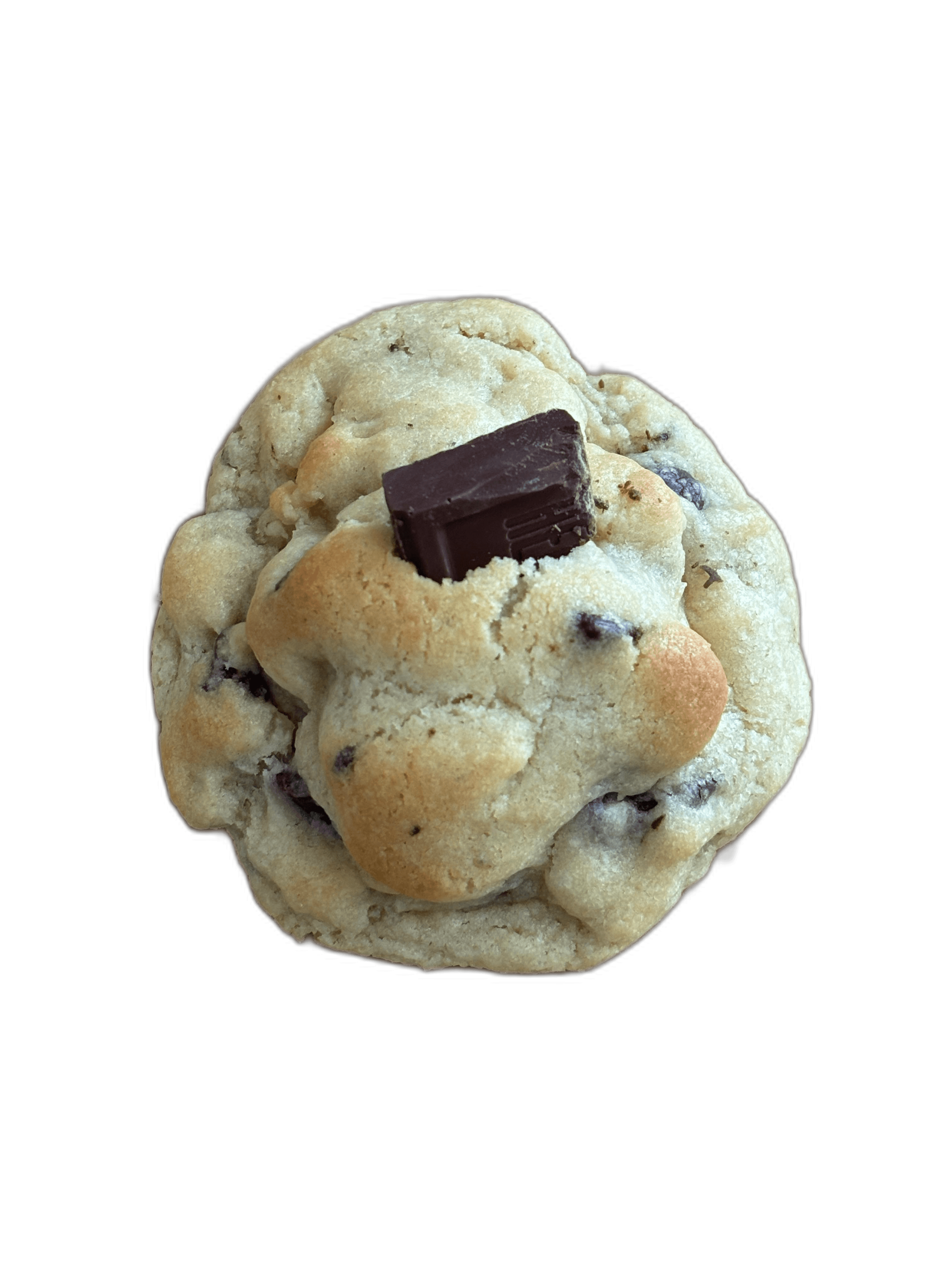 Cookie La Güerita con chispas de chocolate amargo, galleta artesanal Cookie Club Playa del Carmen